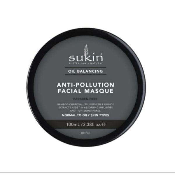 Mặt Nạ Than Tre Hoạt Tính Kiềm Dầu Ngăn Mụn Sukin Charcoal Oil Balancing Anti-Pollution Facial Masque 100ml