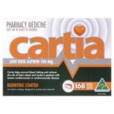 Viên uống chống đột quỵ Cartia 168 viên Úc (Aspirin liều thấp 100mg)