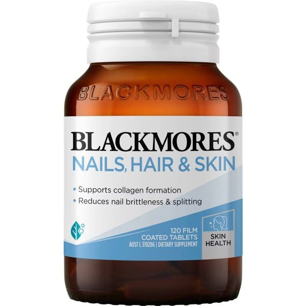 Viên Uống Đẹp Da, Tóc, Móng Blackmores Nails Hair & Skin 120 viên