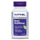 Viên uống mọc tóc Natrol Biotin 10,000 mcg của Mỹ 100 viên