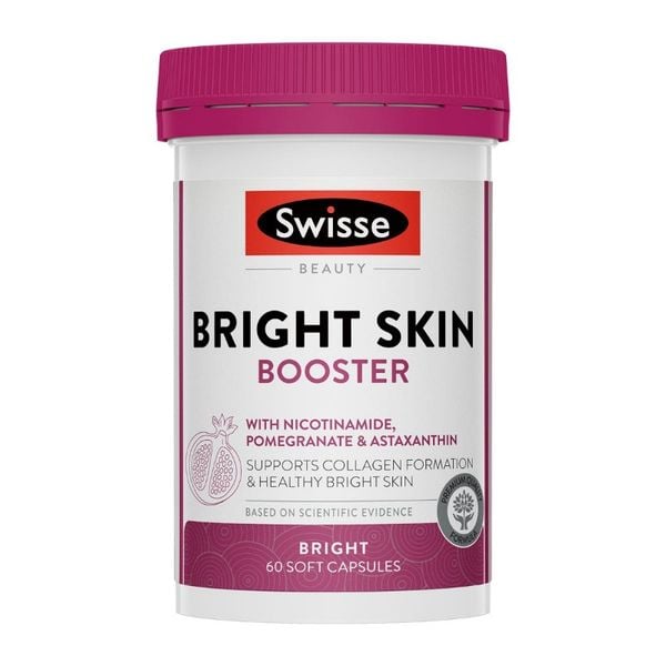 Viên uống trắng da Swisse Bright Skin Booster Úc 60 viên