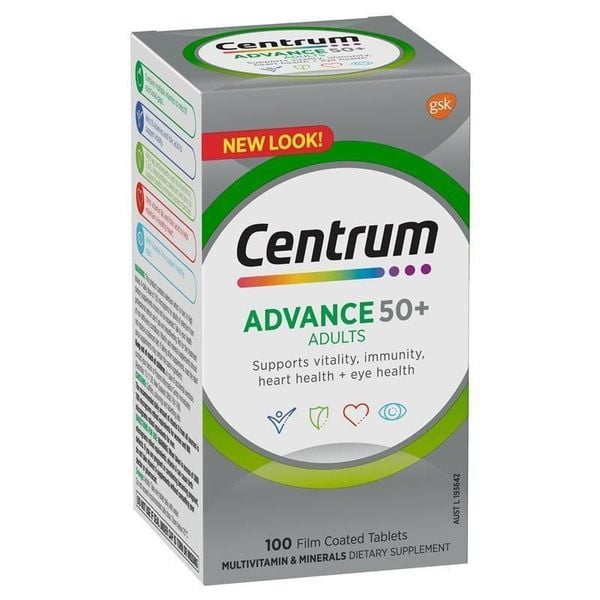 Vitamin tổng hợp Centrum Advance 50+ cho người trên 50 tuổi 100 Viên