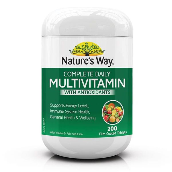 Vitamin tổng hợp & chất chống oxy hóa Natures Way Complete Daily Multivitamin 200 viên