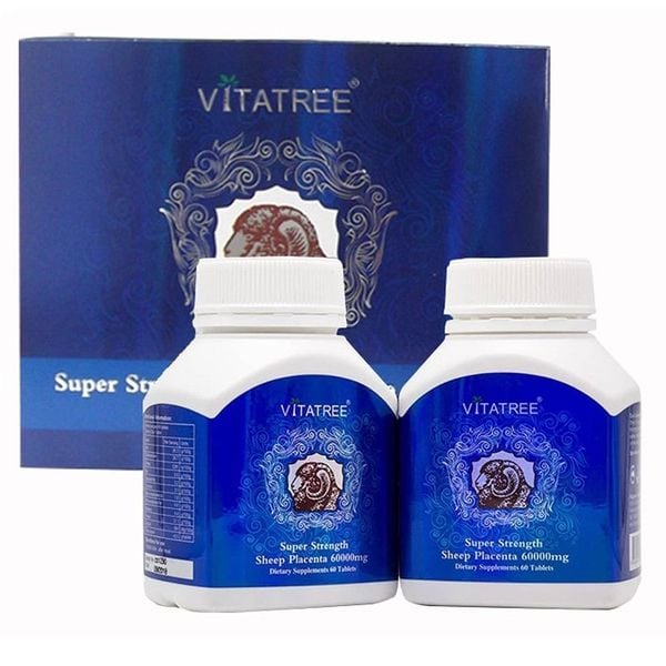 Viên nhau thai cừu Vitatree Super Strength Sheep Placenta 60000mg (2x60 viên)