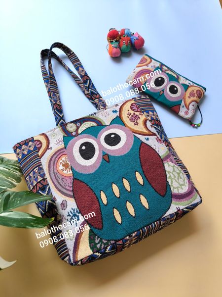  Set quà Túi xách cú và ví chuông cú 