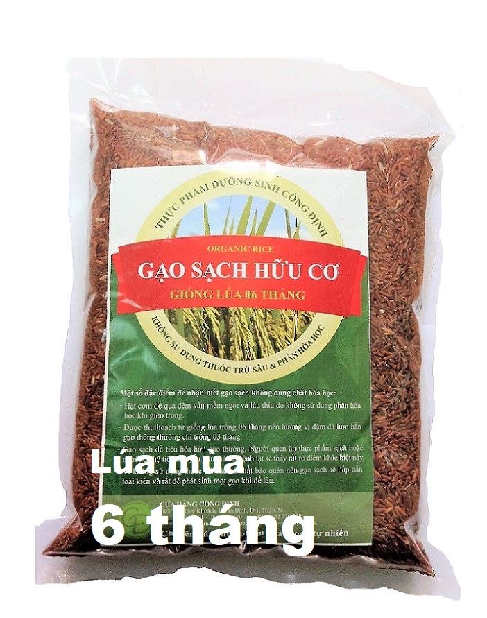Gạo lứt đỏ hữu cơ 2kg.
