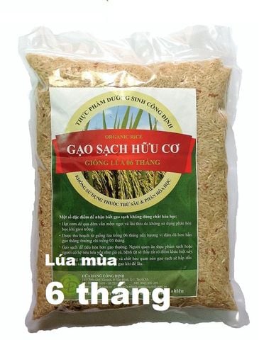  Gạo lứt trắng hữu cơ 2kg. 