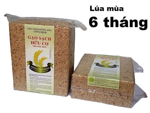  Gạo lứt trắng hữu cơ 5kg. 