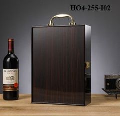 Hộp rượu sơn mài đôi mặt lõm, khay nhựa thẳng không in 255