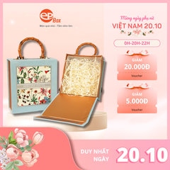 Hộp giấy đựng quà bông hoa kèm nơ HO18-050-M09