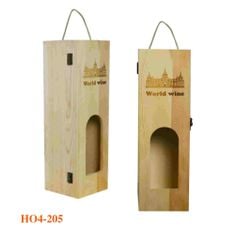 Hộp rượu gỗ thông HO4-205-IN