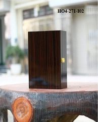 Hộp rượu gỗ sơn mài đôi mặt phẳng vân gỗ không in  271