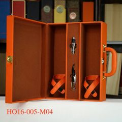 Hộp da 2 chai Superior màu cam HO16-005-M04