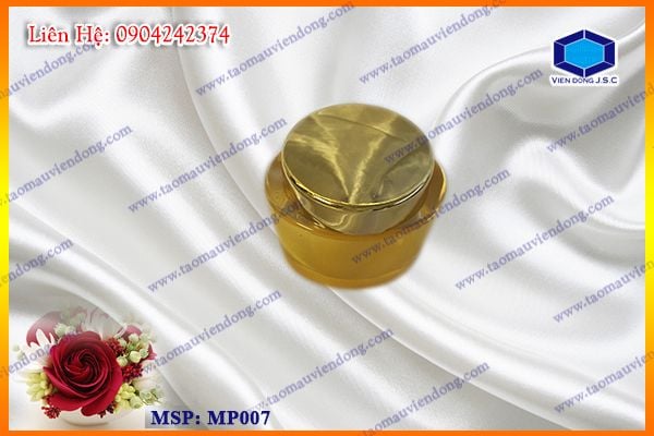 hũ đựng mỹ phẩm màu vàng