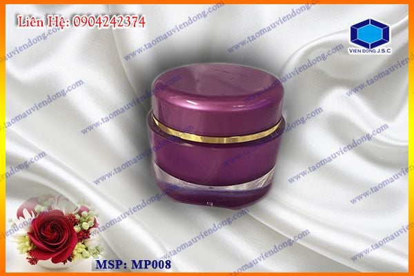 hũ đựng mỹ phẩm màu tím