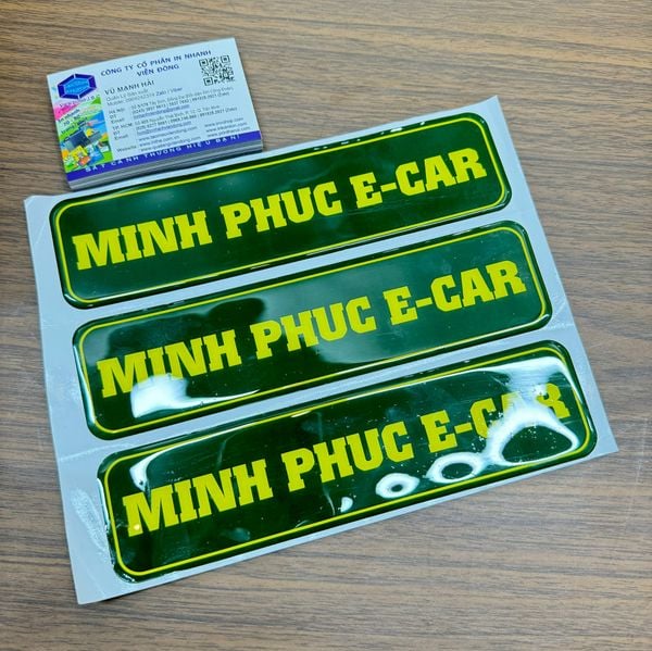Tem nhãn decal phủ keo trong