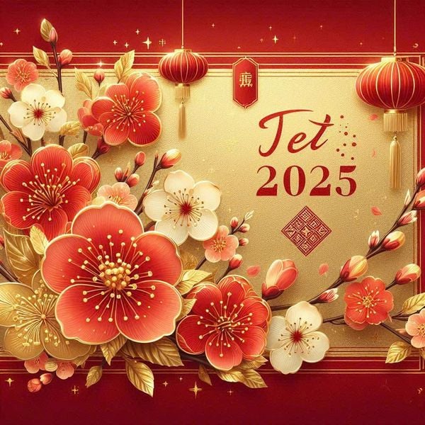 In thiệp chúc mừng năm mới 2025
