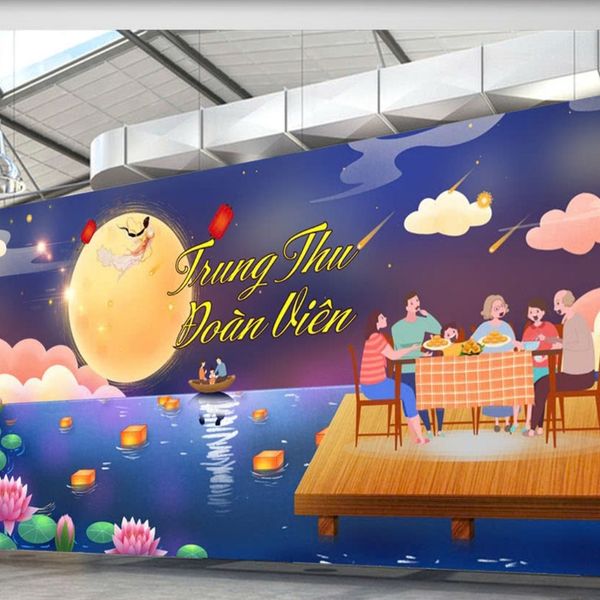 Nơi in phông nền sân khấu lễ tết trung thu giá rẻ