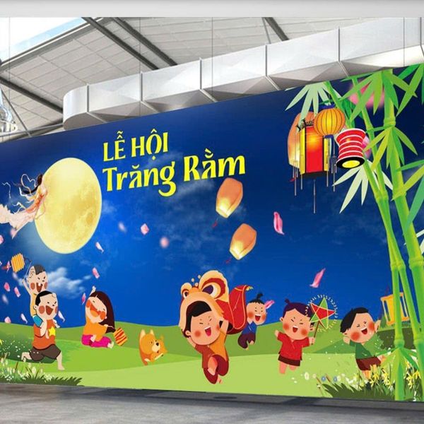 In phông nền sân khấu lễ tết trung thu tại hà nội