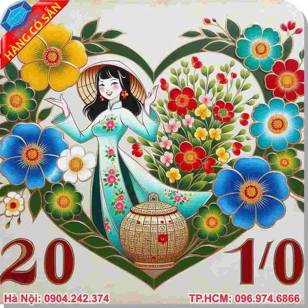 Nơi nhận thiết kế thiệp 20/10 theo yêu cầu