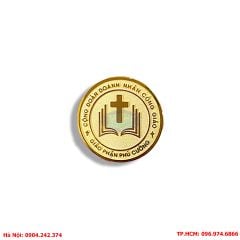 Xưởng in pin cài áo tròn kim loại mạ vàng giá rẻ tại hà nội