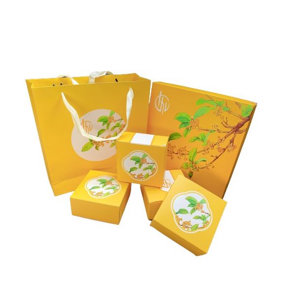 HỘP ĐỰNG BÁNH TRUNG THU MỘC HOA TRÀ 4 BÁNH GIÁ RẺ ĐẸP