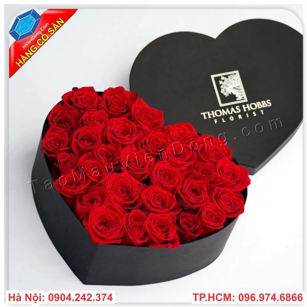 Hộp đựng hoa valentine giá rẻ,đẹp có tại 178 Tây Sơn