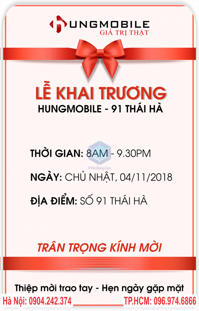 Mẫu Thiệp Mời Khai Trương Thư Mời Khai Trương Sang Trọng