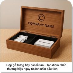 Hộp Gỗ Trưng Bày Bàn Lễ Tân Sang Trọng Có Sẵn