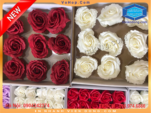 Hộp đựng hoa son đẹp có sẵn