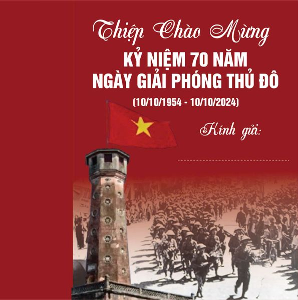 In thiệp 10/10 ngày giải phóng Thủ đô giá rẻ - chất lượng