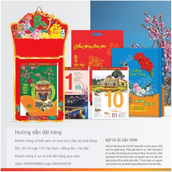 In lịch bloc cao cấp 2025
