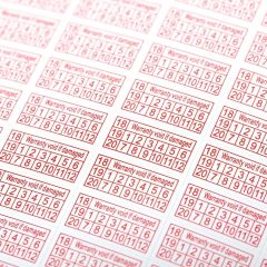 In tem bảo hành hình chữ nhật giá rẻ