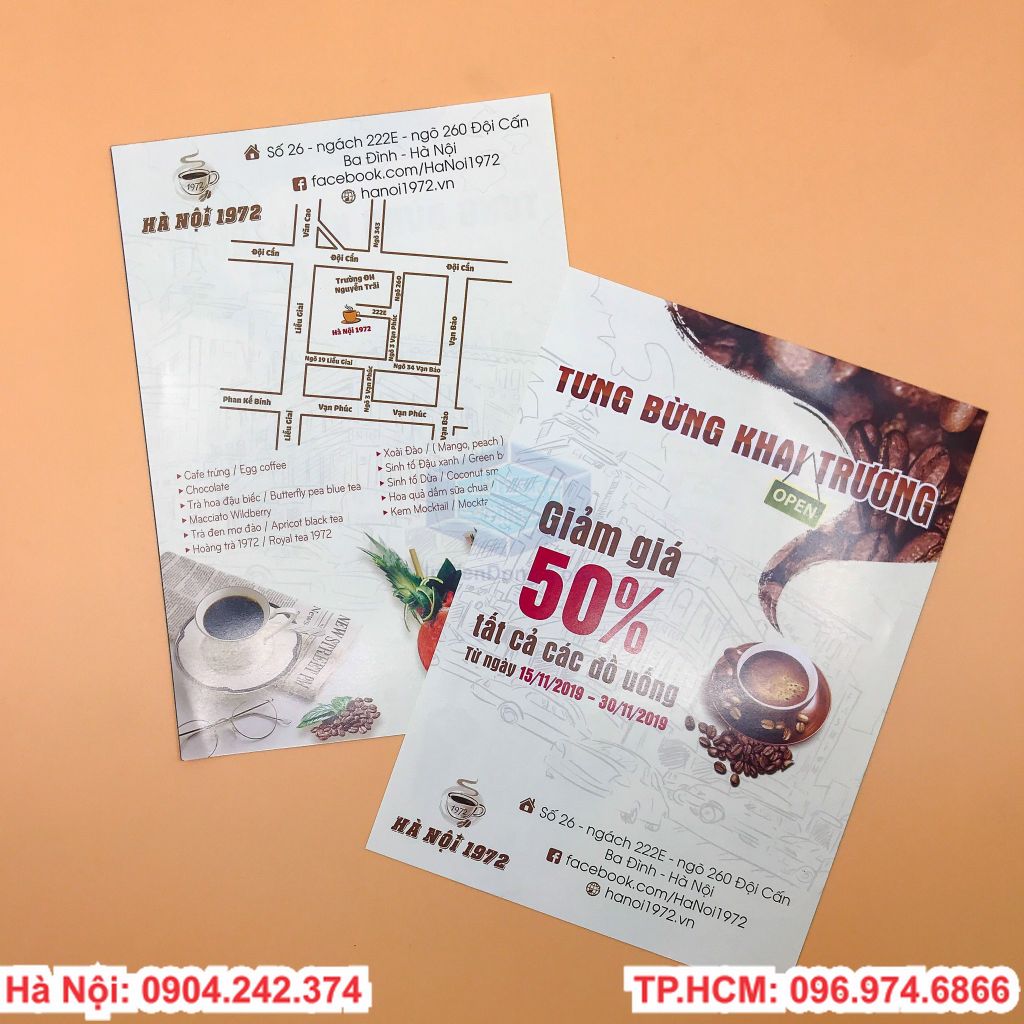 IN TỜ RƠI CAFE – In Viễn Đông
