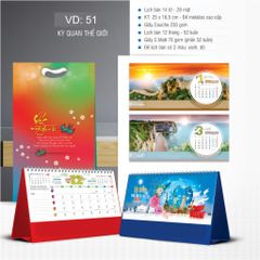 In lịch để bàn chữ A 2025