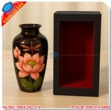 Vỏ hộp cứng cao cấp đựng bình gốm sứ cao cấp có ô cửa sổ