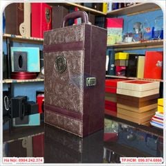 Hộp da đựng rượu sang trọng