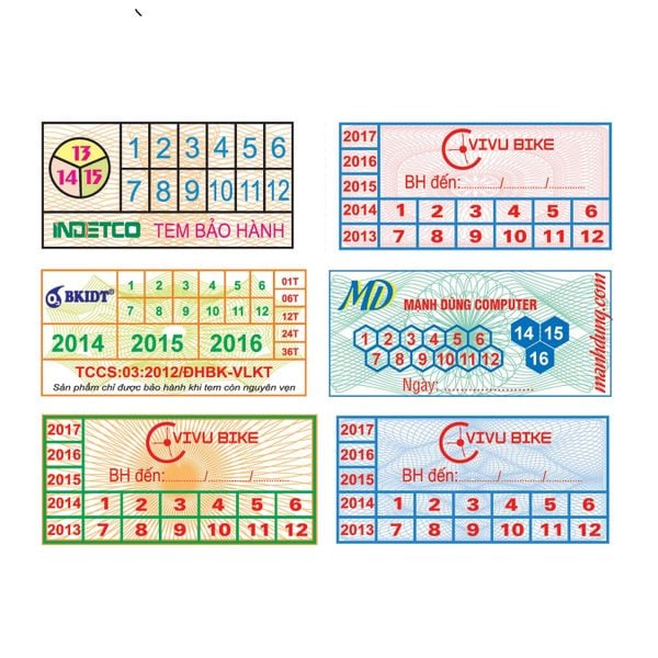 In Tem Bảo Hành Decal