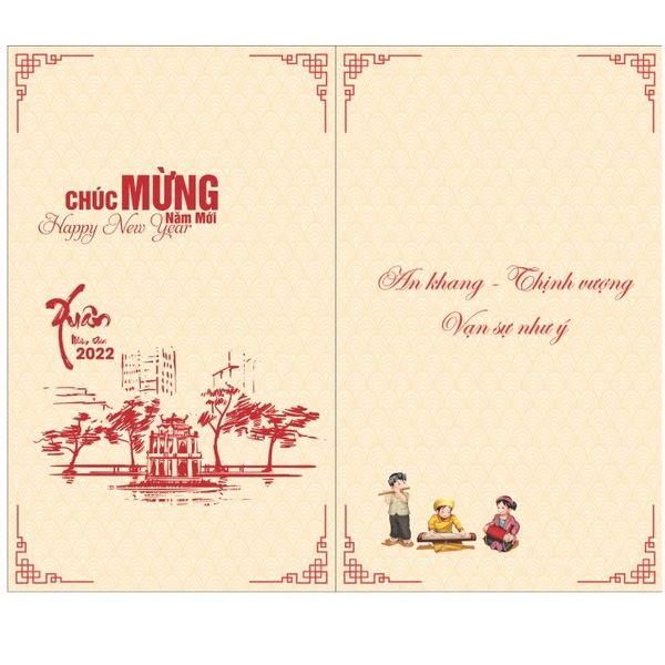 In thiệp chúc Tết 2025 đẹp nhất Hà Nội