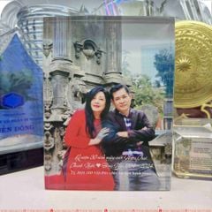 Khắc ảnh pha lê làm quà tặng, cao cấp