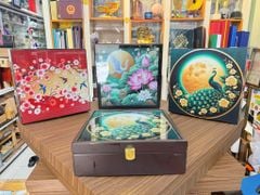 Hộp bánh trung thu sơn mài phủ nhựa epoxy