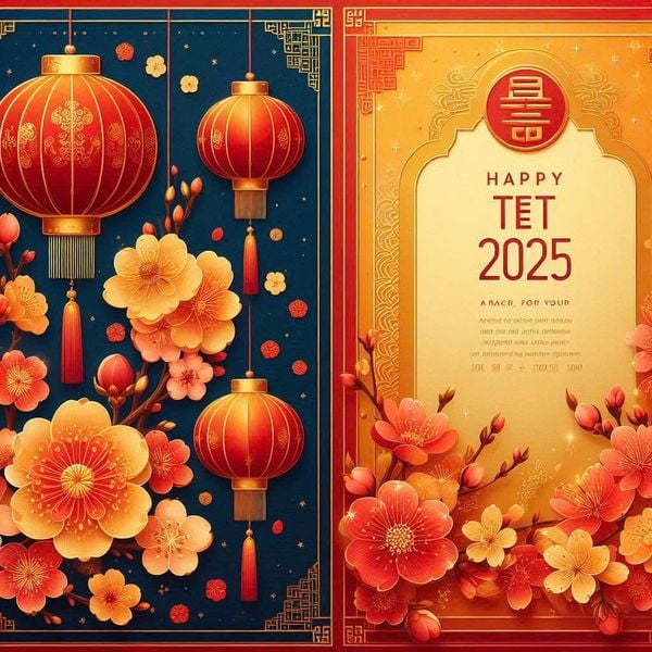 In thiệp tết chúc mừng năm mới 2025 lấy ngay sau 15p