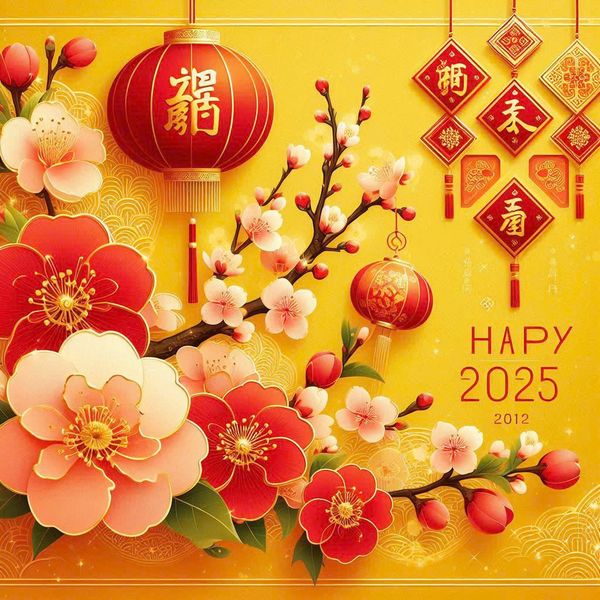 In thiệp chúc mừng năm mới 2025 lấy ngay