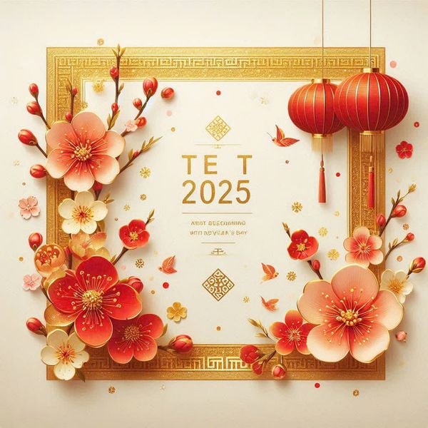 Thiệp mừng xuân 2025