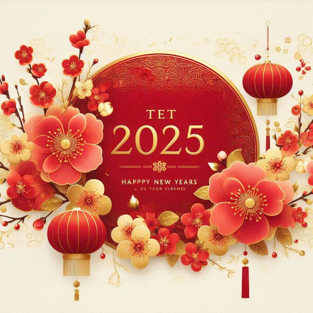 In thiệp chúc mừng năm mới 2025 thiết kế độc quyền In Viễn Đông