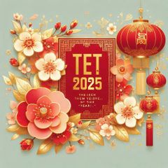 In thiệp chúc mừng năm mới Ất Tỵ 2025 thiết kế độc quyền