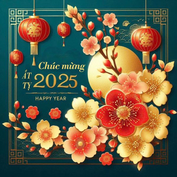 In thiệp mừng năm mới 2025