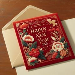 Thiếp tết 2025 đẹp, thiết kế theo yêu cầu