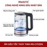 Ấm siêu tốc thủy tinh Masuto MS-Citizen18