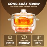 Nồi áp suất lẩu điện 2in1 đa năng 4L Masuto MSPC04